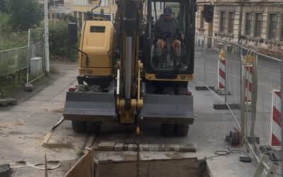 Montage eines Schieberkreuzes im Trinkwassernetz | Käthe-Kollwitz-Str., Altenburg